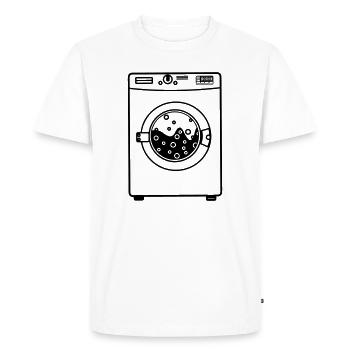 Washing machine - Men's Premium Organic T-Shirt - white - Front - Nico (187cm)