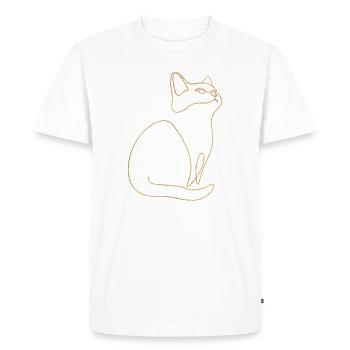 Chaton Chat Chat - T-shirt Premium bio Homme - blanc - Devant - Nico (187cm)