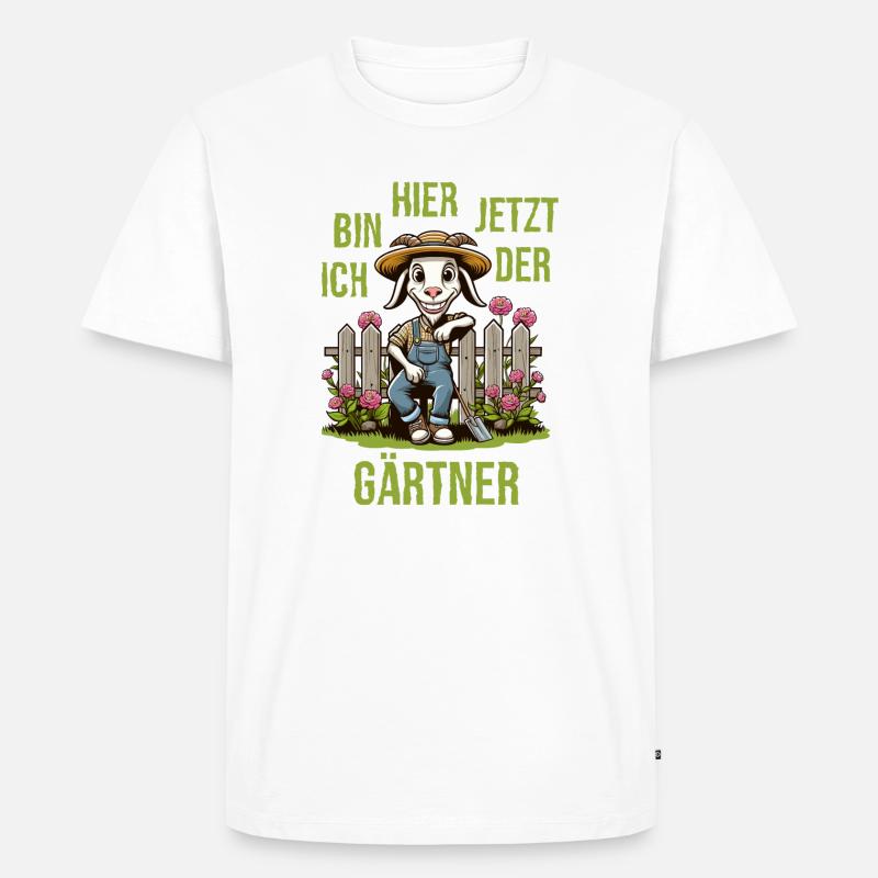 Den Bock zum Gärtner machen - Männer Premium Bio T-Shirt - Weiß