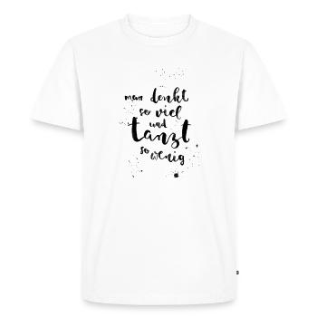 Pensées - T-shirt Premium bio Homme - blanc - Devant - Nico (187cm)