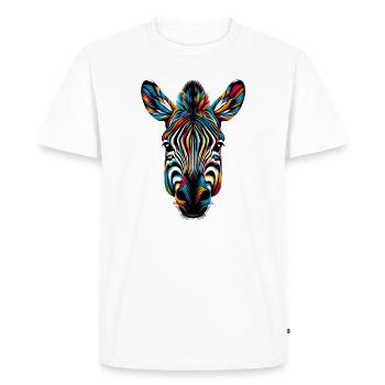 Zèbre - T-shirt Premium bio Homme - blanc - Devant - Nico (187cm)