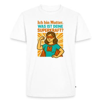 Super maman - T-shirt Premium bio Homme - blanc - Devant - Nico (187cm)