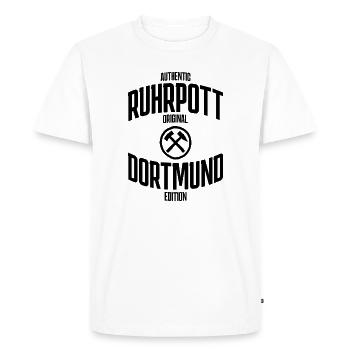 Ruhrpott Shirt dortmund edition - Men's Premium Organic T-Shirt - white - Front - Nico (187cm)