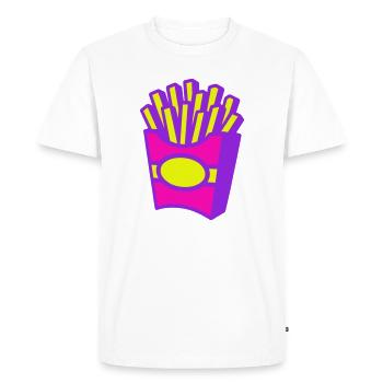 Frites Pop Art - T-shirt Premium bio Homme - blanc - Devant - Nico (187cm)
