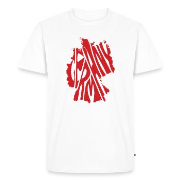 Carte rétro de l’Allemagne - T-shirt Premium bio Homme - blanc - Devant - Nico (187cm)