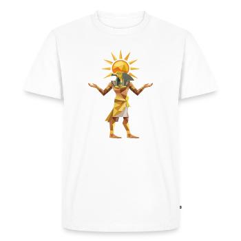 Sungod Ra - Cool Low Poly Logo - T-shirt Premium bio Homme - blanc - Devant - Nico (187cm)