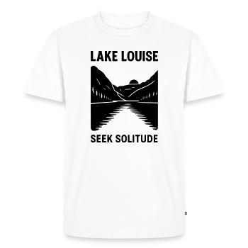 Silhouette du lac Louise - T-shirt Premium bio Homme - blanc - Devant - Nico (187cm)