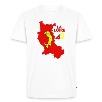 The Loire 42 - Men's Premium Organic T-Shirt - white - Front - Nico (187cm)
