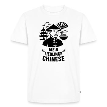 Mon chinois préféré - T-shirt Premium bio Homme - blanc - Devant - Nico (187cm)