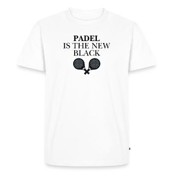Padel est le nouveau noir - T-shirt Premium bio Homme - blanc - Devant - Nico (187cm)