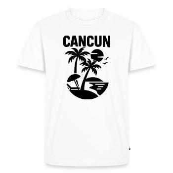 Cancun Silhouette - T-shirt Premium bio Homme - blanc - Devant - Nico (187cm)