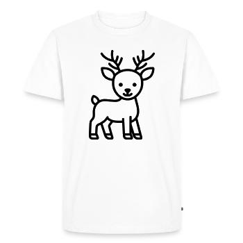 deer - Men's Premium Organic T-Shirt - white - Front - Nico (187cm)