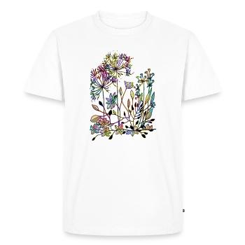 Fleur - T-shirt Premium bio Homme - blanc - Devant - Nico (187cm)
