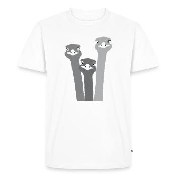 Nandu, ostrich head, emu, ostrich - Men's Premium Organic T-Shirt - white - Front - Nico (187cm)