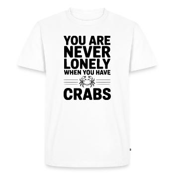 You Are Never Lonely When You Have Crabs - Men's Premium Organic T-Shirt - white - Front - Nico (187cm)