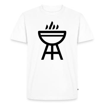 barbecue - T-shirt Premium bio Homme - blanc - Devant - Nico (187cm)