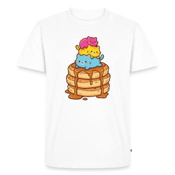 Mois de la fierté LGBTQ - Chats pansexuels - T-shirt Premium bio Homme - blanc - Devant - Nico (187cm)