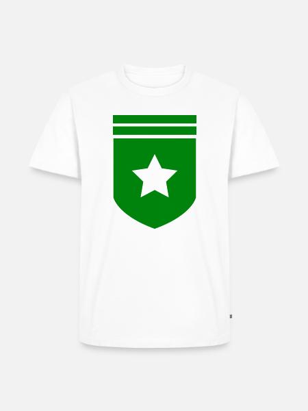 Abzeichen Stern - Männer Premium Bio T-Shirt - Weiß
