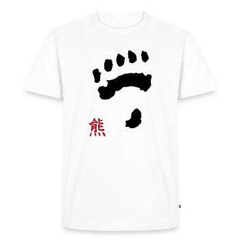 tatze_kuma + Kanji - Men's Premium Organic T-Shirt - white - Front - Nico (187cm)