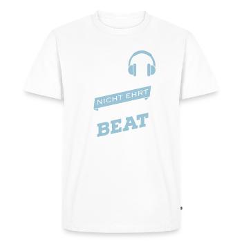 Wer den DJ nicht ehrt - Männer Premium Bio T-Shirt - Weiß - Vorne - Nico (187cm)