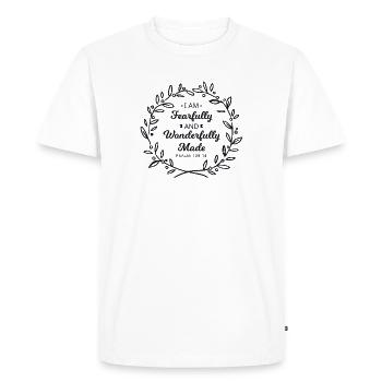 Wonderful and unique - Men's Premium Organic T-Shirt - white - Front - Nico (187cm)
