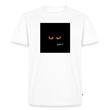 Yeux de chat - T-shirt Premium bio Homme - blanc - Devant - Nico (187cm)