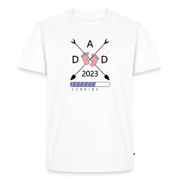 Dad 2023 - Men's Premium Organic T-Shirt - white - Front - Nico (187cm)