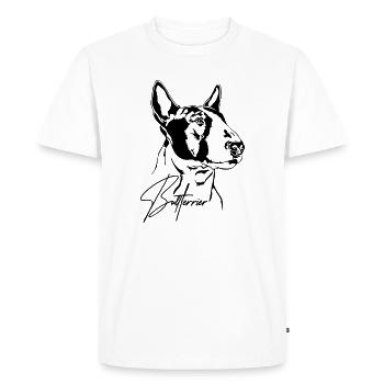 BULL TERRIER Chiens Portrait Chien Wilsigns - T-shirt Premium bio Homme - blanc - Devant - Nico (187cm)