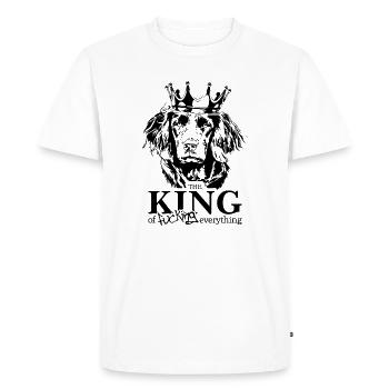 Chien de caille allemand Roi de tout Wilsigns - T-shirt Premium bio Homme - blanc - Devant - Nico (187cm)