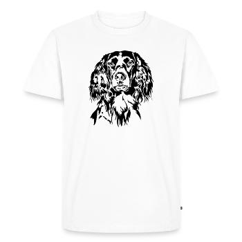 Petit chien de chasse Münsterland chiens de chasse Wilsigns - T-shirt Premium bio Homme - blanc - Devant - Nico (187cm)