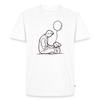 Paternal love - Men's Premium Organic T-Shirt - white - Front - Nico (187cm)
