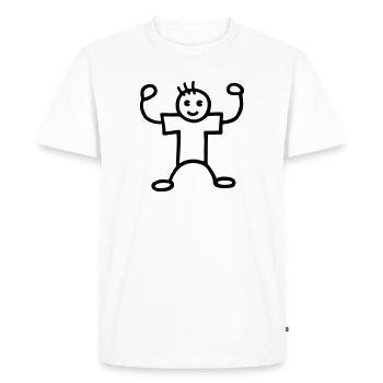 Muscles - V2 - T-shirt Premium bio Homme - blanc - Devant - Nico (187cm)