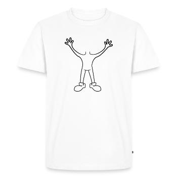 hold up high body without head funny dress - Men's Premium Organic T-Shirt - white - Front - Nico (187cm)