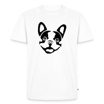 Dog - French Bulldog - T-shirt Premium bio Homme - blanc - Devant - Nico (187cm)