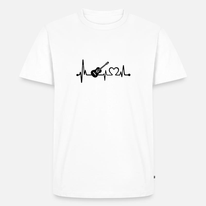 GITARRE - Männer Premium Bio T-Shirt - Weiß