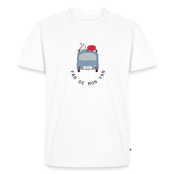 fan de mon van - T-shirt Premium bio Homme - blanc - Devant - Nico (187cm)