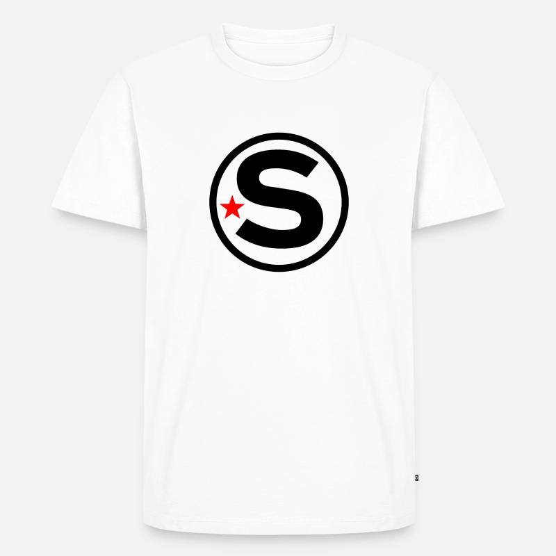 Buchstabe S - Männer Premium Bio T-Shirt - Weiß