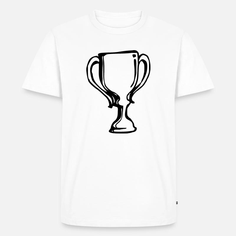 Pokal Sieger Gewinner Geschenkidee - Männer Premium Bio T-Shirt - Weiß