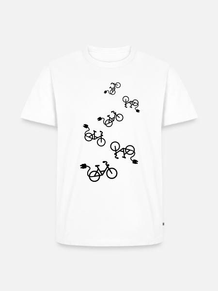 eBike Bicycle Cycling - Men's Premium Organic T-Shirt - white