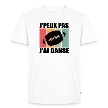 J'PEUX PAS J'AI RUGBY - T-shirt Premium bio Homme - blanc - Devant - Nico (187cm)
