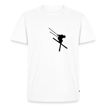 Eat sleep Ski repeat - Skiing-Urlaub-Winter-Schnee - Men's Premium Organic T-Shirt - white - Front - Nico (187cm)