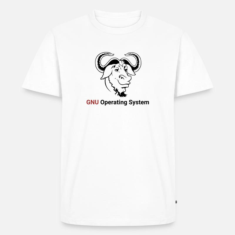 GNU-operativsystem - Herre Premium økologisk T-shirt - hvid