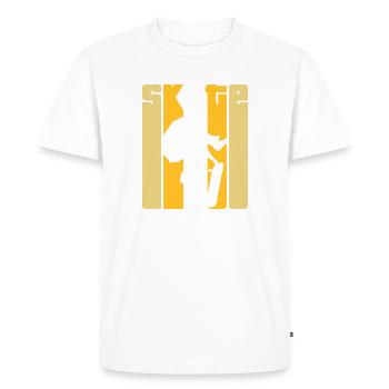Skate Retro - Skater - Skateboard - Skateboarder - Men's Premium Organic T-Shirt - white - Front - Nico (187cm)
