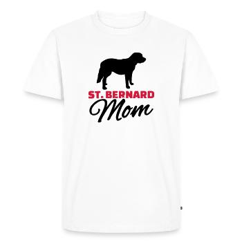 St. Bernard Mom - Men's Premium Organic T-Shirt - white - Front - Nico (187cm)