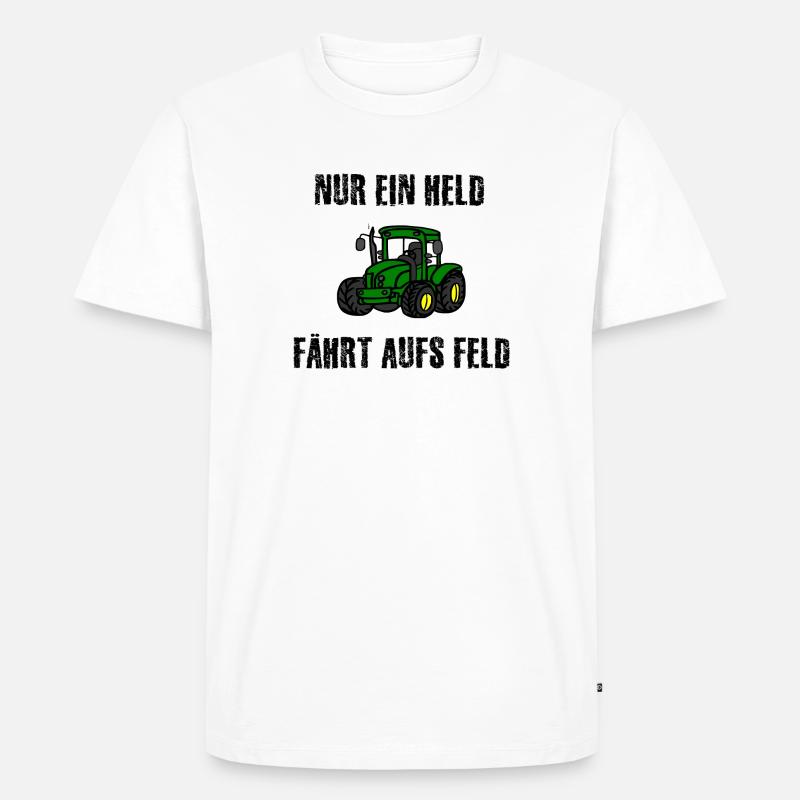 Traktor - Männer Premium Bio T-Shirt - Weiß