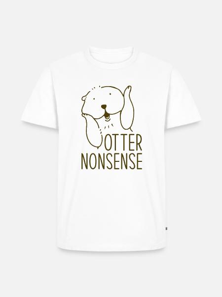 Otter Unsinn - Männer Premium Bio T-Shirt - Weiß