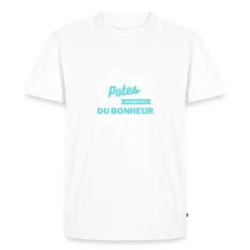 potes les ingrédients du bonheur Crèche - T-shirt Premium bio Homme - blanc - Devant - Nico (187cm)