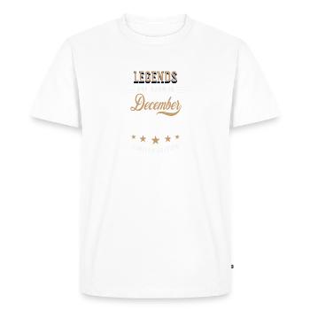 Legends are born in December 2016 - T-shirt Premium bio Homme - blanc - Devant - Nico (187cm)