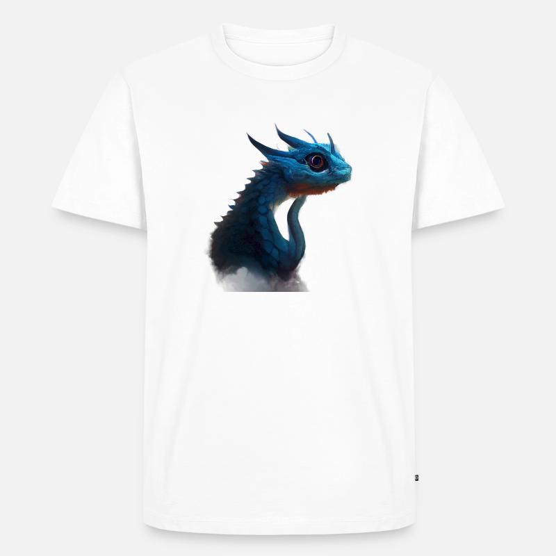 Blue Dragon - Männer Premium Bio T-Shirt - Weiß