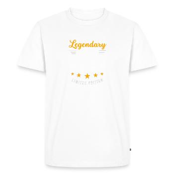Légendaire depuis 2014 - T-shirt Premium bio Homme - blanc - Devant - Nico (187cm)